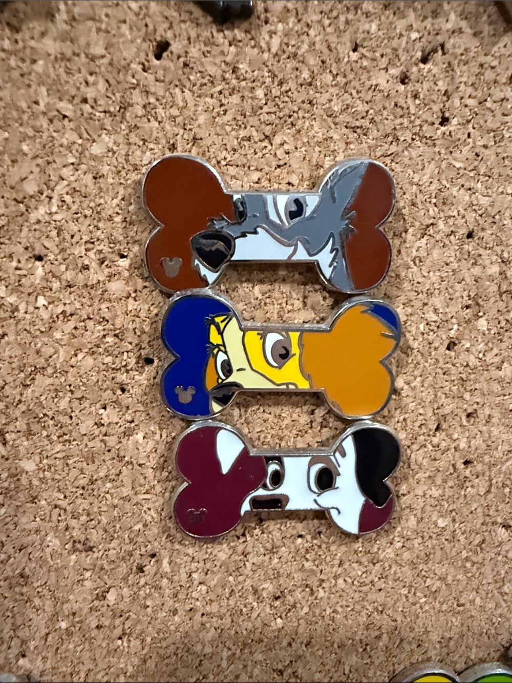 Disney Dog Bone Character Pin Set - Trio